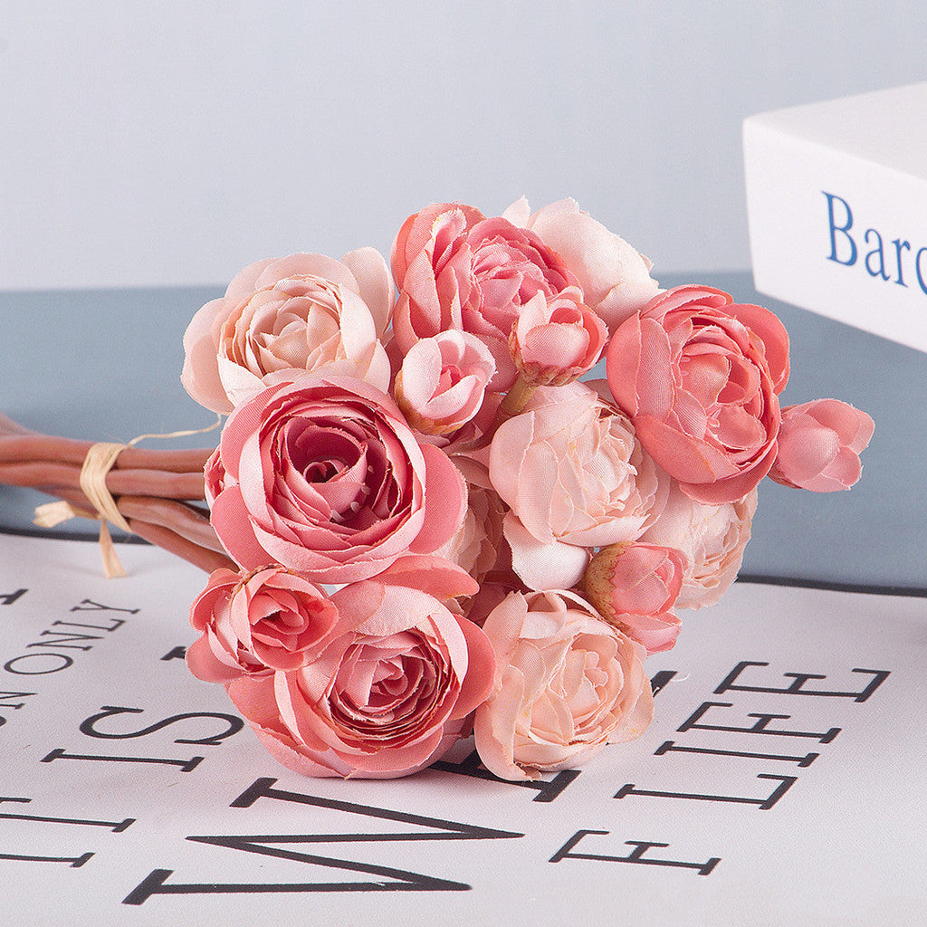 Ranúnculos artificiales de 12" x 5" para bodas y eventos