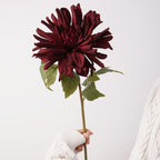 Dalias artificiales con resistencia a los rayos UV con tacto real de 23.6" para jardín, balcón y terraza
