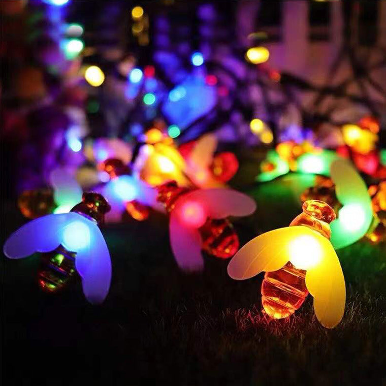 Decoración artificial con resistencia a los rayos UV para jardín, balcón y terraza - 7 m/22.9 ft Multicolor lights