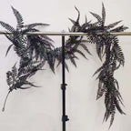 Helechos artificiales con resistencia a los rayos UV con tacto real de 70" x 6" 5 piezas para jardín, balcón y terraza - Negro