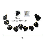 Hojas de monstera artificiales con resistencia a los rayos UV para jardín, balcón y terraza