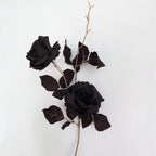 Rosas artificiales de 26" para arreglos florales y proyectos DIY - Negro