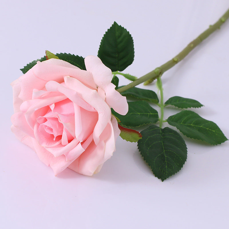 Rosas artificiales con tacto real de 17" para jardín, balcón y terraza