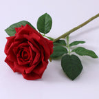 Rosas artificiales con tacto real de 17" para jardín, balcón y terraza