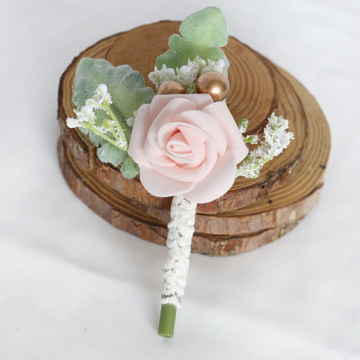 Rosas artificiales de 5" para jardín, balcón y terraza - Naranja 10+2 piezas