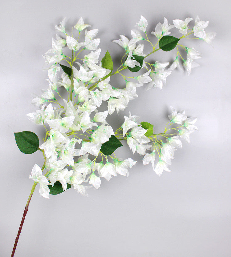 Bugambilias artificiales de 47" para bodas y eventos - Blanco