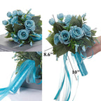Rosas artificiales de 9" para bodas y eventos - Champán