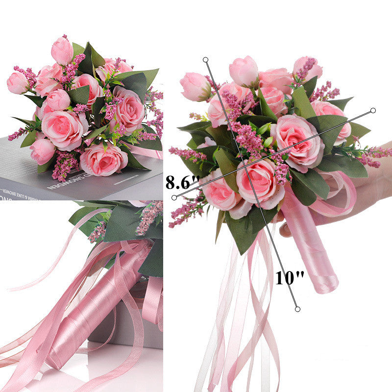 Rosas artificiales de 9" para bodas y eventos - Marfil