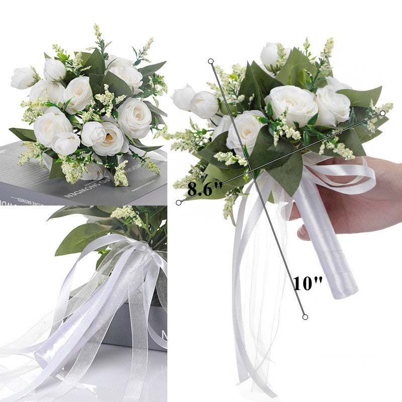 Rosas artificiales de 9" para bodas y eventos
