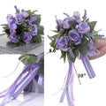 Rosas artificiales de 9" para bodas y eventos - Azul