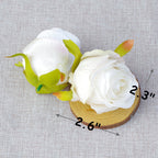 Rosas artificiales de 3" x 3" 10 piezas para bodas y eventos - Amarillo