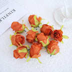Rosas artificiales de 3" x 3" 10 piezas para bodas y eventos - Azul real