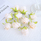 Rosas artificiales de 3" x 3" 10 piezas para bodas y eventos - Navy azul