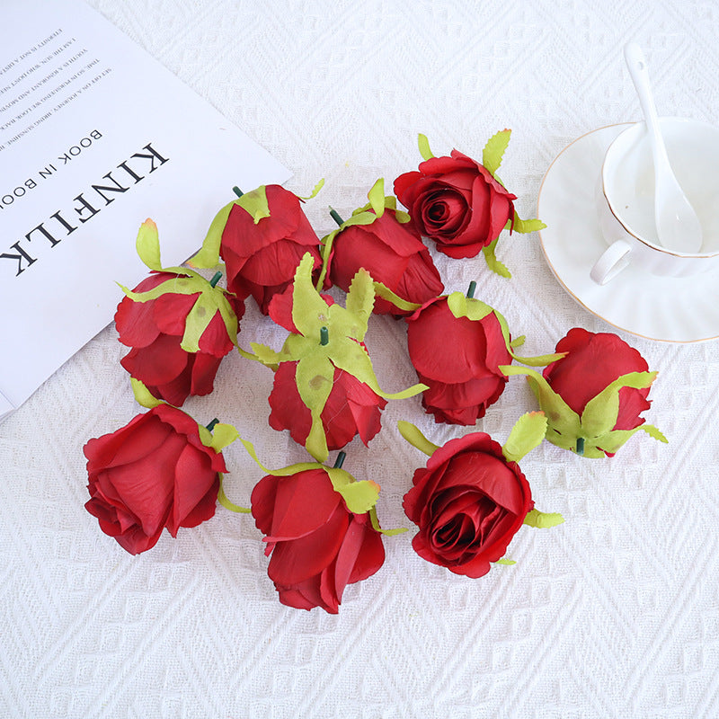 Rosas artificiales de 3" x 3" 10 piezas para bodas y eventos