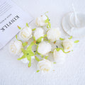 Rosas artificiales de 3" x 3" 10 piezas para bodas y eventos - Dorado amarillo