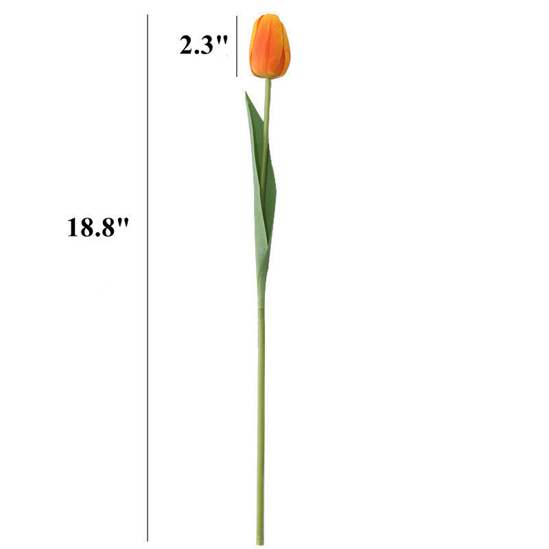 Tulipanes artificiales con tacto real de 18.8" para bodas y eventos - Amarillo