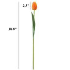 Tulipanes artificiales con tacto real de 18.8" para bodas y eventos - Amarillo