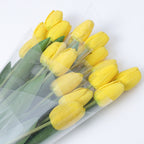 Tulipanes artificiales con tacto real de 18.8" para bodas y eventos - Blanco