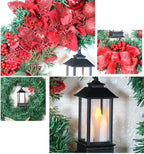 Flores de Pascua artificiales de 16" para decoración de interiores