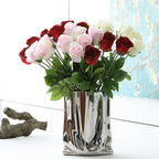 Rosas artificiales de 18" para bodas y eventos - Rojo degradado