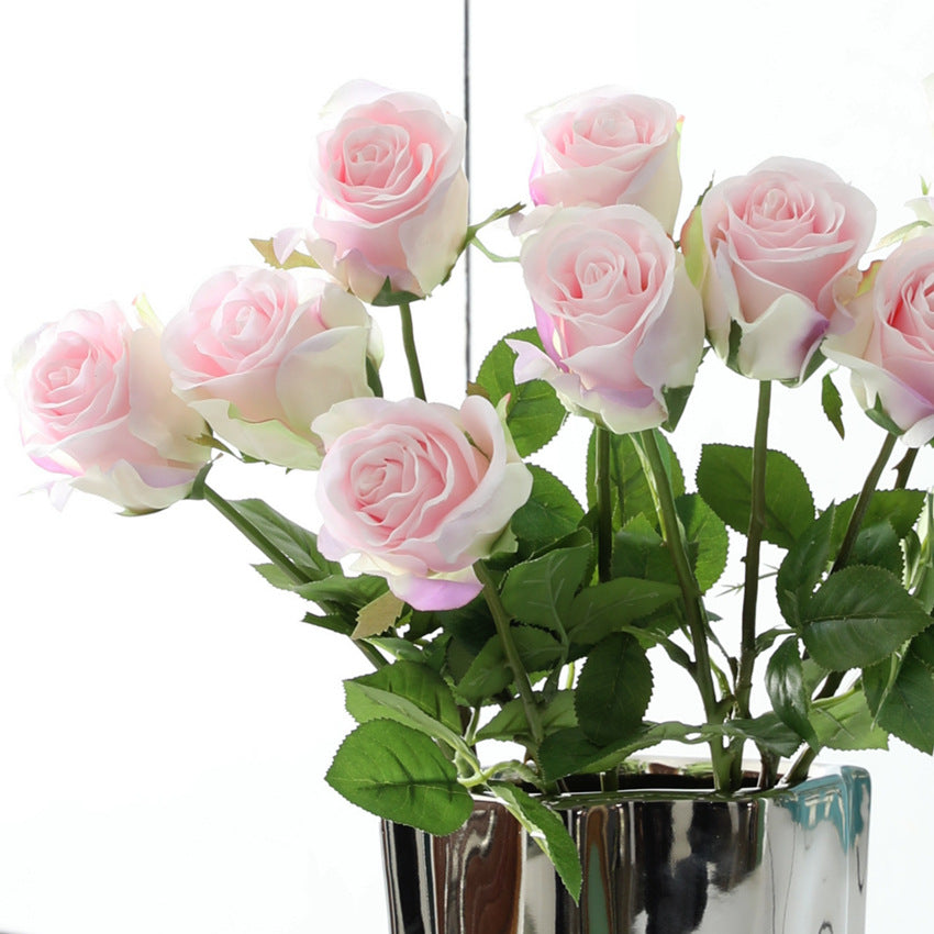 Rosas artificiales de 18" para bodas y eventos - Blanco roto