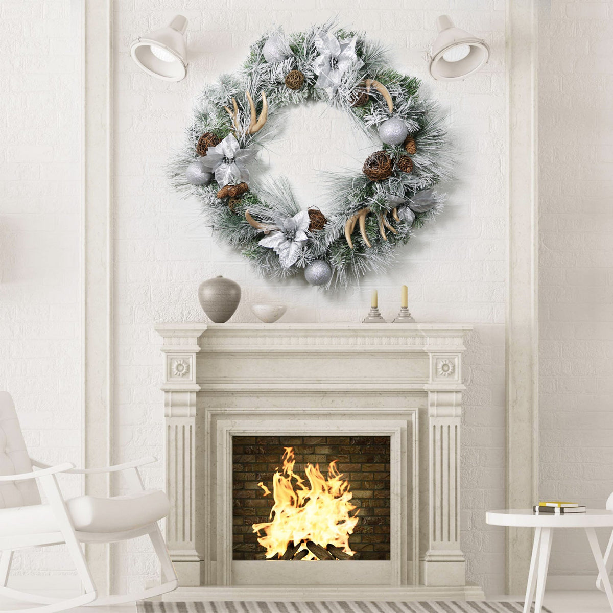 Ramas de pino artificiales de 29" para decoración de interiores