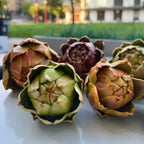 Flores artificiales con tacto real de 5" x 4" para decoración de interiores - Burdeos Medium