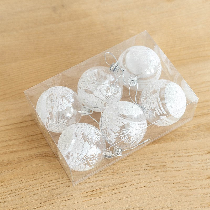 Adorno colgante artificial de 2" x 2" 6 piezas para decoración navideña