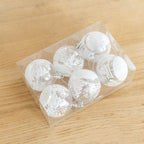 Adorno colgante artificial de 2" x 2" 6 piezas para decoración navideña