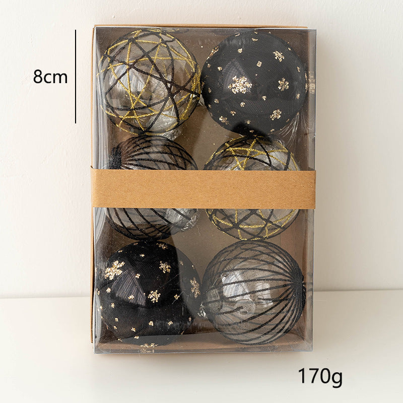 Adorno colgante artificial de 3" x 3" 6 piezas para decoración navideña