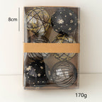 Adorno colgante artificial de 3" x 3" 6 piezas para decoración navideña