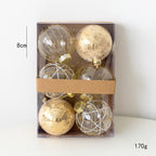 Adorno colgante artificial de 3" x 3" 6 piezas para decoración navideña