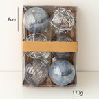 Adorno colgante artificial de 3" x 3" 6 piezas para decoración navideña
