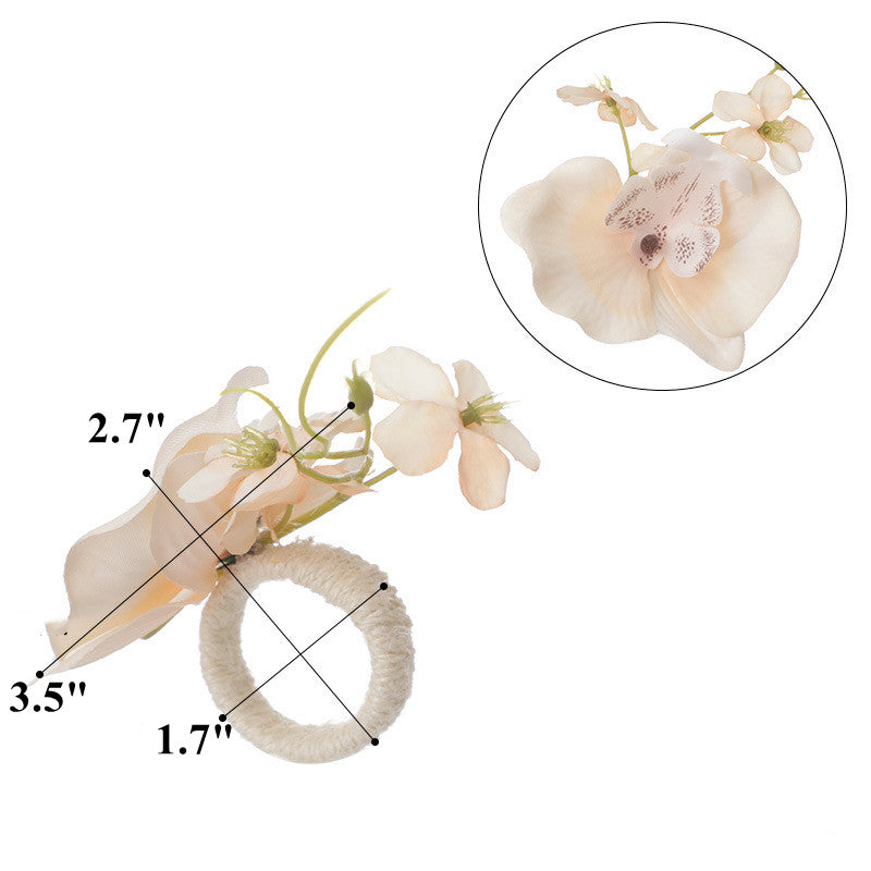 Orquídeas artificiales de 4" x 3" para bodas y eventos