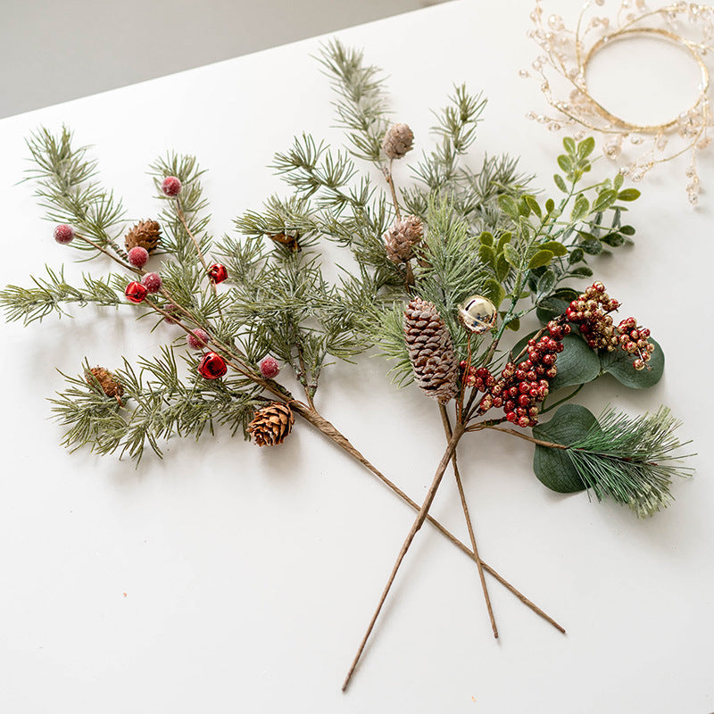 Bayas artificiales para bodas y eventos - Verde Christmas pick (a)
