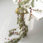 Bayas artificiales para bodas y eventos - Verde Christmas pick (b)