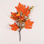 Hojas de arce artificiales de 13" x 8" para bodas y eventos - Naranja/amarillo
