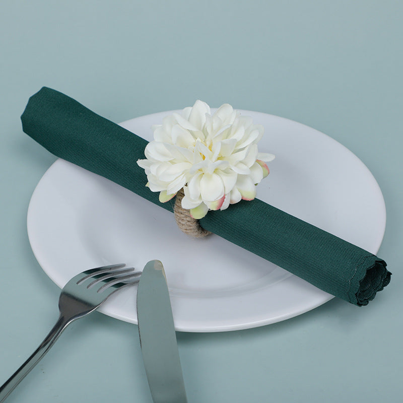 Dalias artificiales para bodas y eventos - Crema