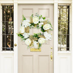 Eucalipto artificial de 17" x 17" para decoración de interiores - Blanco 17.7"