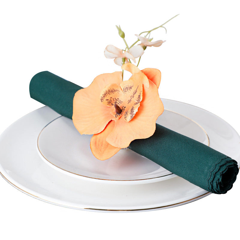 Orquídeas artificiales de 4" x 3" para bodas y eventos - Azul