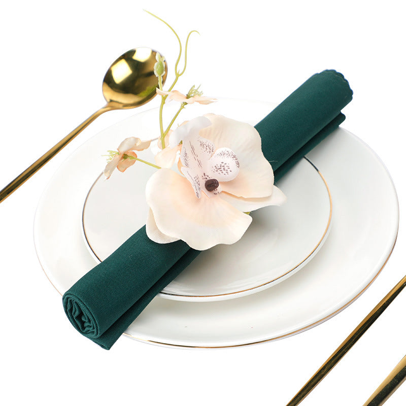 Orquídeas artificiales de 4" x 3" para bodas y eventos - Blanco