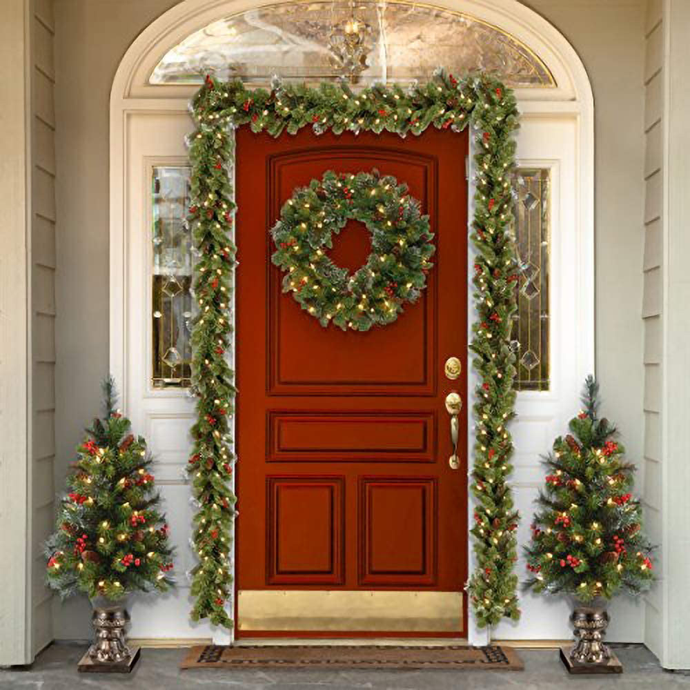 Boj artificial de 17" x 17" para bodas y eventos - Verde 15.7" (wreath)