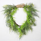 Ramas de pino artificiales de 18" x 15" para decoración de interiores - Verde
