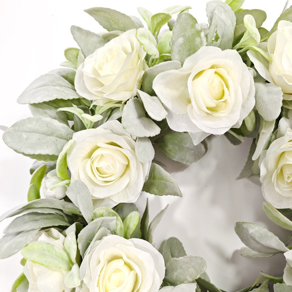 Rosas artificiales de 17" x 17" para decoración de interiores