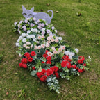Rosas artificiales con resistencia a los rayos UV de 12" 8 piezas para jardín, balcón y terraza - Blanco