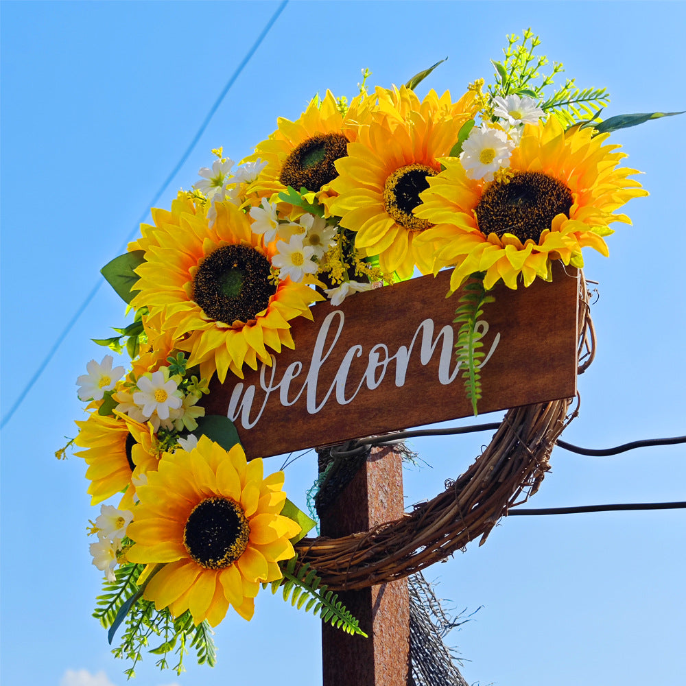Girasoles artificiales de 17" x 17" para decoración de interiores