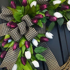 Tulipanes artificiales de 13" x 13" para decoración de interiores