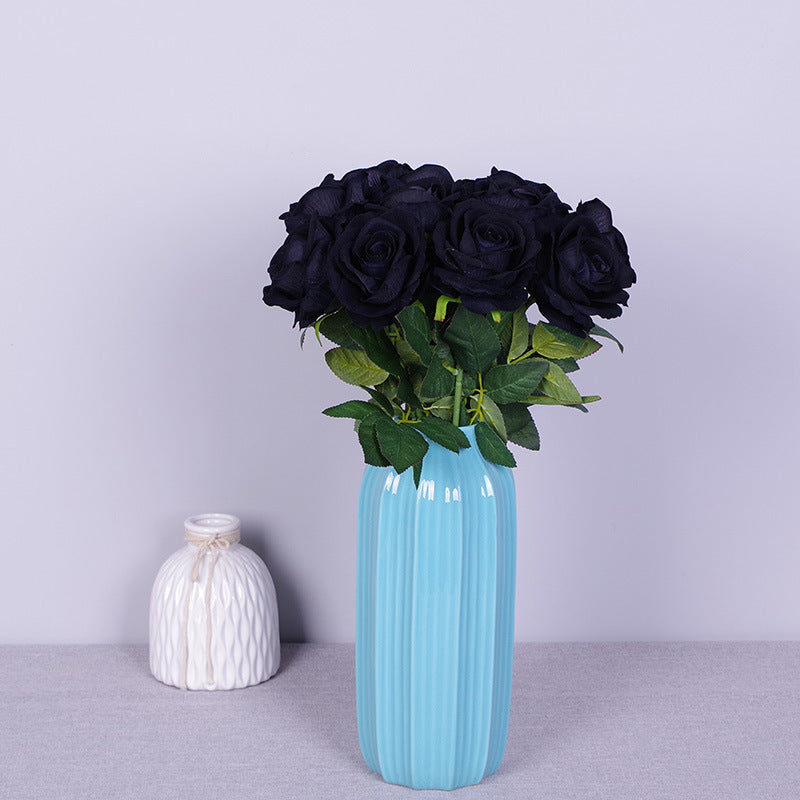 Rosas artificiales de 19" x 4" 10 piezas para bodas y eventos - Burdeos
