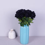 Rosas artificiales de 19" x 4" 10 piezas para bodas y eventos - Burdeos