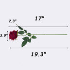 Rosas artificiales de 19" x 4" 10 piezas para bodas y eventos - Negro